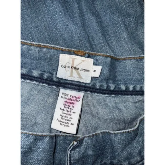 Calvin Klein Jeans Rear Flap Pocket Women's Size 8 Boot Cut Light Denim Pants - Picture 5 of 5